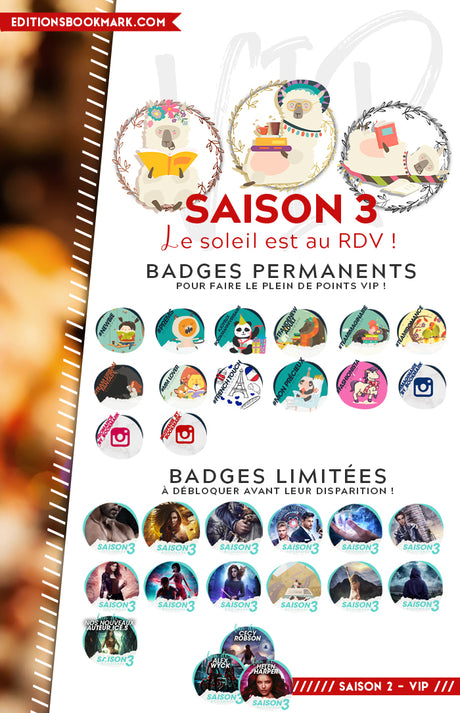 La saison 3 du programme VIP des Éditions Bookmark